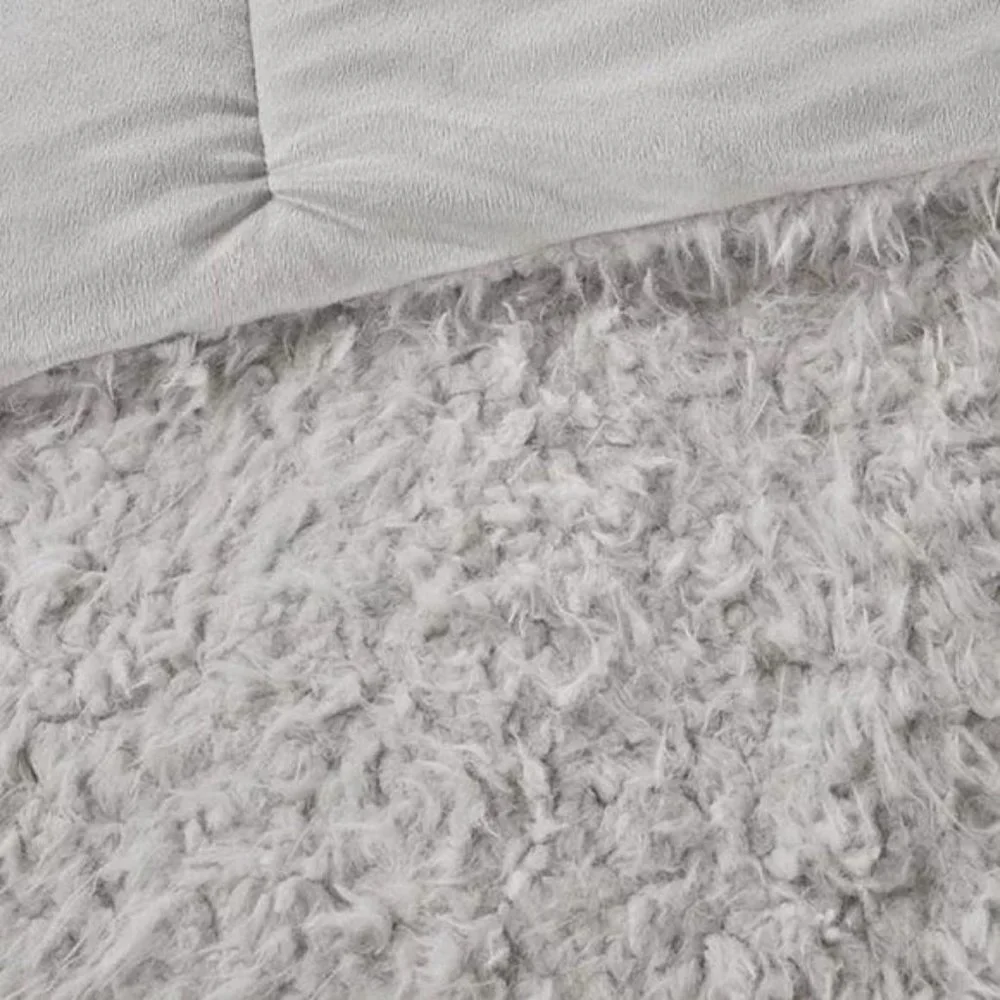 Madison Park Faux Mohair Mink Twin Comforter Set